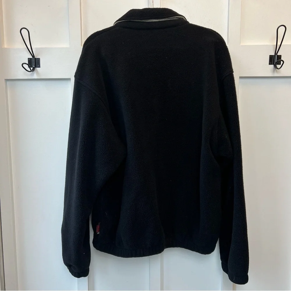 Woolrich Men's Fleece Jacket Full Zip Black Polartec Size Large Outdoor Gorpcore - Picture 8 of 10